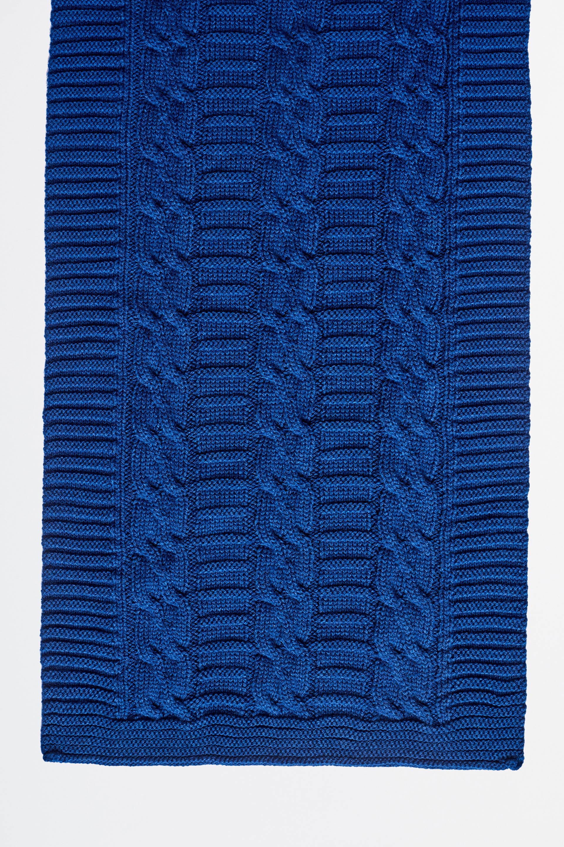 Navy Print Scarf, , image 2